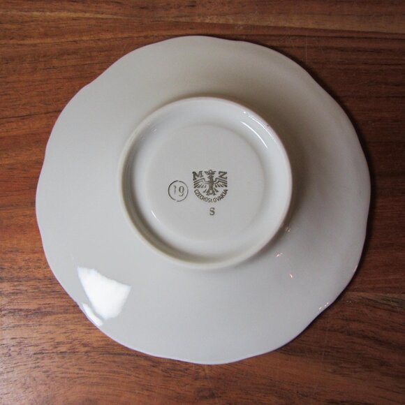 MZ Czechoslovakia vintage gold stars 6 oz teacup espresso & saucer (W5409) - Picture 10 of 11